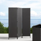 Cancun Outdoor Screen Divider in Dark Brown