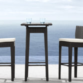 Railay Outdoor Pub Table in Dark Brown