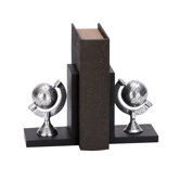 Aluminum Globe Bookend (Set of 2)
