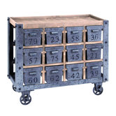 Kitchen Cart with Wood Top