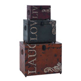 Live Love Laugh Storage Trunk (Set of 3)