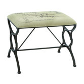 Paris Postcard Metal Bedroom Bench