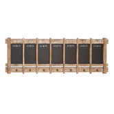 Reminder Wood Board with Hooks