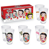 Betty Boop 4 Piece Pint Glass Set