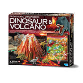 Dinosaur and Volcano