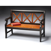 Transitional Cherry Veneer Bench