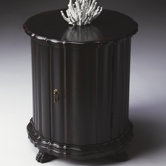 Artist's Originals Drum Table in Distressed Plum Black