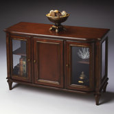 Masterpiece Display Cabinet in Distressed Butler Hallmark