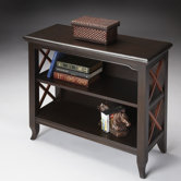 Loft Low Bookcase in Distressed Transitional Cherry