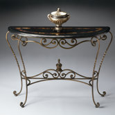 Metalworks Demilune Console Table