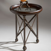 Metalworks Round X End Table