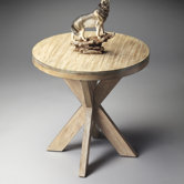 Loft Leg Double "X" End Table