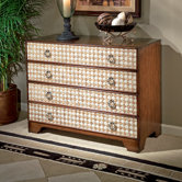 Designer's Edge 4 Drawer Chest with Capiz Shell Accents