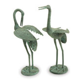 Preening Crane Statue