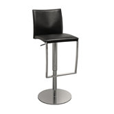 Reflex Leather and Chrome Armless Bar Stool