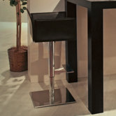 Reflex Leather and Chrome Flared Armed Bar Stool