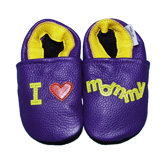 I Love Mommy Soft Sole Leather Baby Shoes