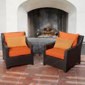Tikka Club Chair with Cushions (Set of 2)