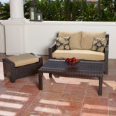 Delano 3 Piece Deep Seating Group with Cushions