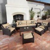 Delano 8 Piece Deep Seating Group with Cushions