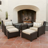 Slate 5 Piece Deep Seating Group with Cushions