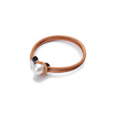 Double Strand Rawhide and Pearl Bracelet