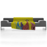 Clara Nilles Jellybean Giraffes Fleece Throw Blanket
