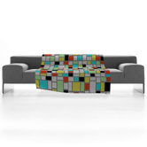 Jacqueline Maldonado Geo Square Fleece Throw Blanket