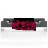 Romi Vega Pink Owl Fleece Throw Blanket