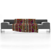 Valentina Ramos Ethnic Stripes Fleece Throw Blanket
