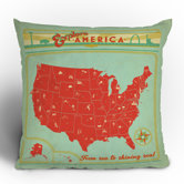 Anderson Design Group Explore America Throw Pillow