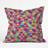 Bianca Green in Love with Triangles Throw Pillow