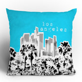 Bird Ave Los Angeles Throw Pillow
