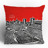 Bird Ave Ohio State Buckeyes Throw Pillow