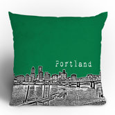 Bird Ave Portland Throw Pillow