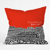 Bird Ave Wisconsin Badgers Throw Pillow