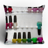 Bird Wanna Whistle Nail Polish Throw Pillow