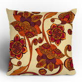 Valentina Ramos Boho Flowers Throw Pillow
