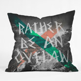 Wesley Bird Rather Be An Outlaw Throw Pillow