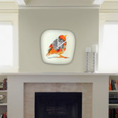 Iveta Abolina Orange Bird Modern Clock