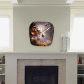Iveta Abolina Purple Rain Modern Clock
