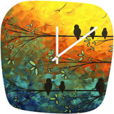 Madart Inc. Birds Of A Feather Clock