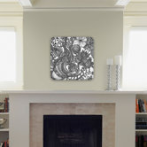 Valentina Ramos Bird in Flowers Black White Wall Art