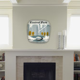 Anderson Design Group Central Park Snow Modern Clock