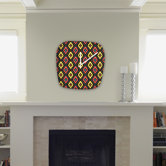 Jacqueline Maldonado Zig Zag Ikat Modern Clock