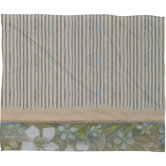 Cori Dantini Blue and White Stripes Fleece Throw Blanket