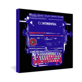 Romi Vega Continental Typewriter Gallery Wrapped Canvas