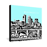 Bird Ave Minneapolis Gallery Wrapped Canvas