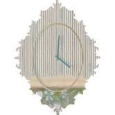 Cori Dantini Blue and White Stripes Clock
