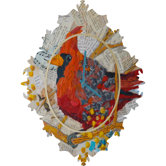Elizabeth St Hilaire Nelson Cardinal On White Clock